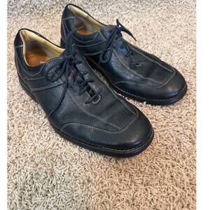 Johnston Murphy Shuler Black Bicycle Toe Oxford Dress Shoes Leather Lace Up 11